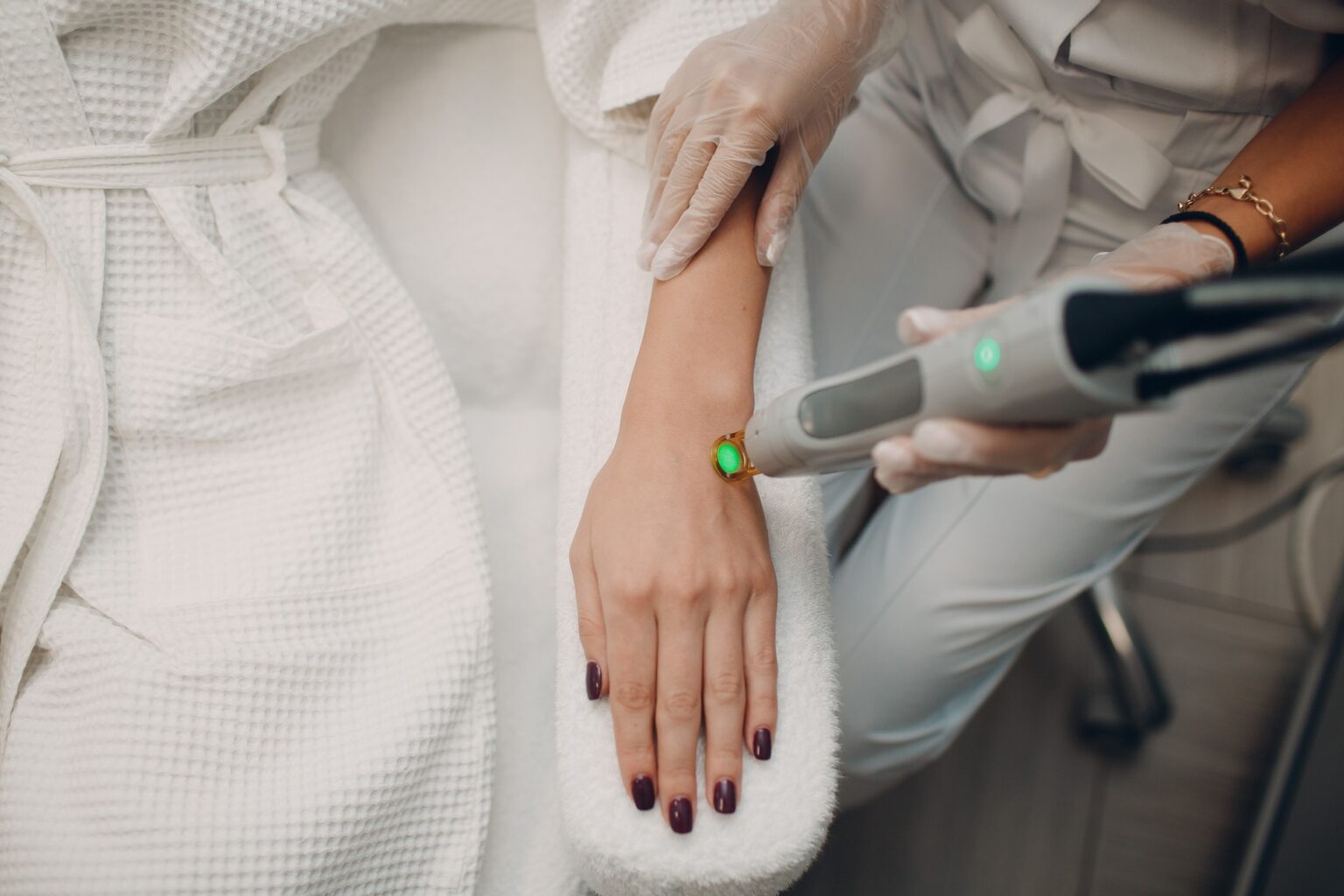 Laser epilation and cosmetology. Hair removal cosmetology procedure. Laser epilation and cosmetology